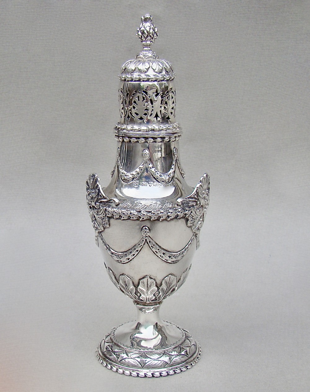 fabulous edwardian silver caster by nathan hayes chester 1909
