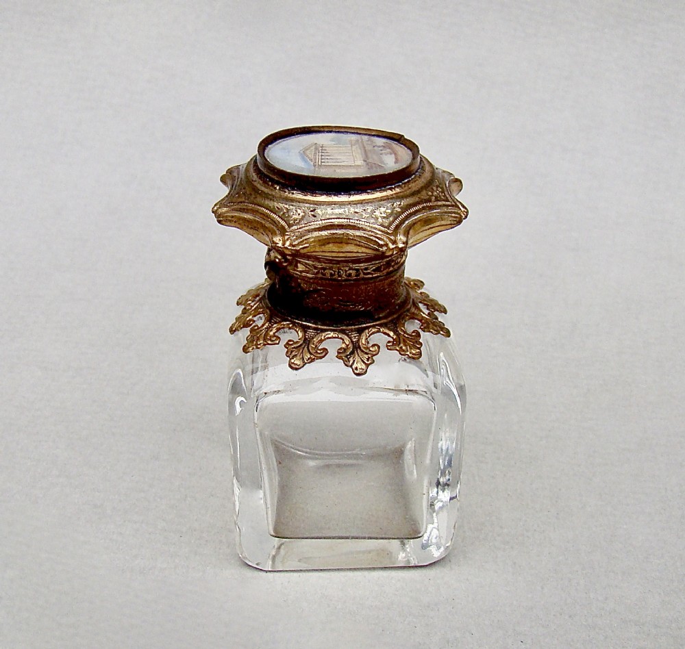 fabulous french palais royal grand tour ormulu glass scent bottle circa 1870
