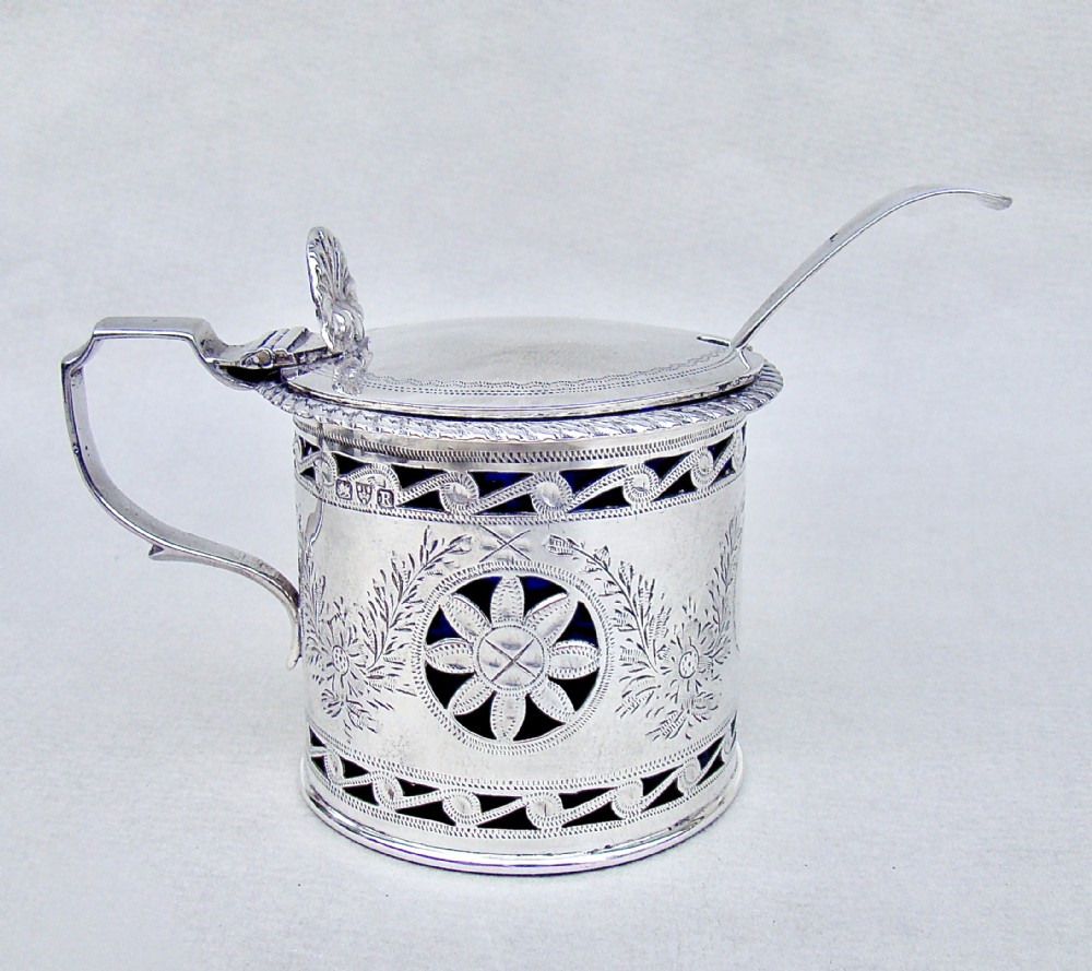 elegant georgian revival mustard pot by nathan hayes chester 1900