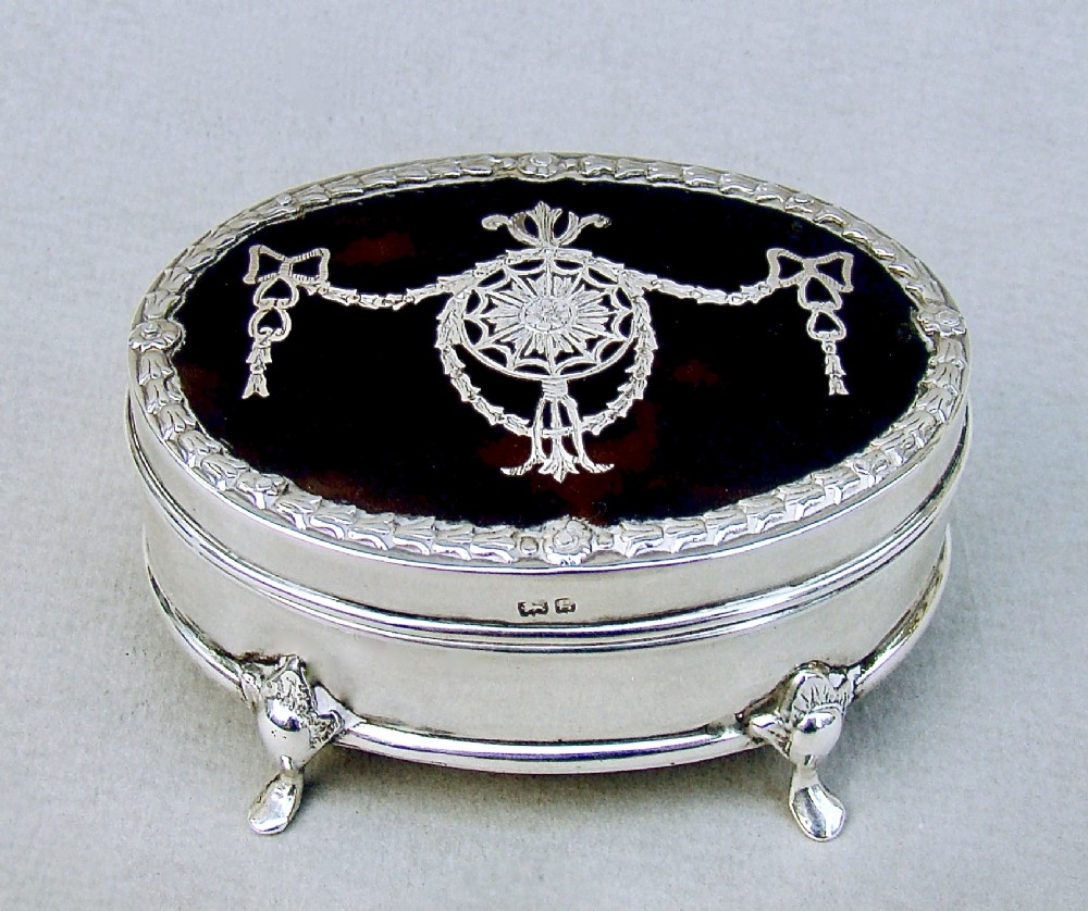 fabulous edwardian silver pique tortoiseshell jewellery box by boardman glossop co birmingham 1906