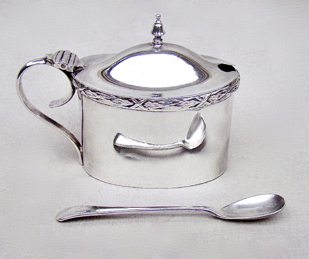good george v silver mustard pot by william hutton sons birmingham 1910