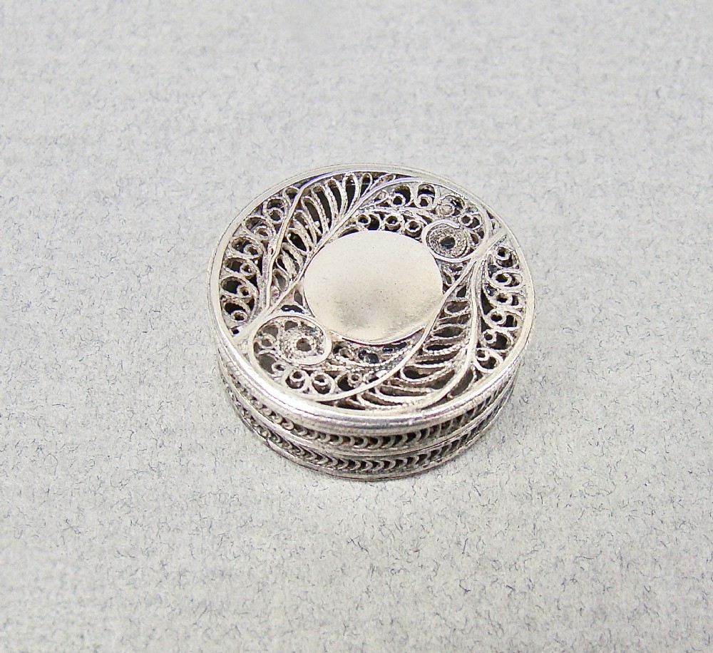 rare georgian silver filigree patch box circa 1790