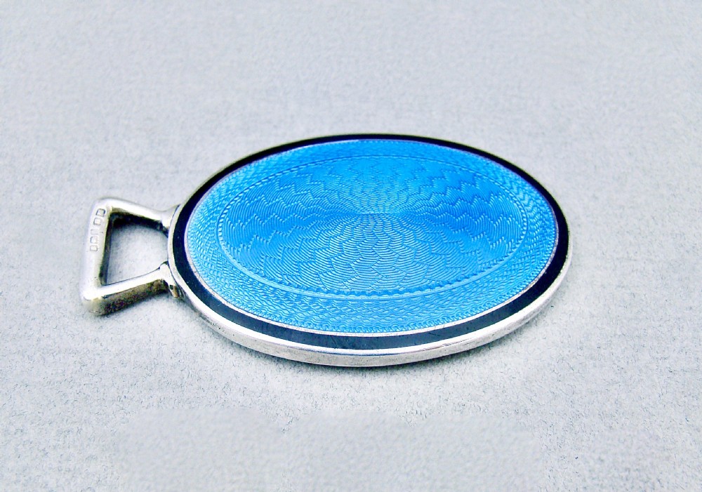 exquisite art deco silver enamel purse mirror by henry matthews birmingham 1922