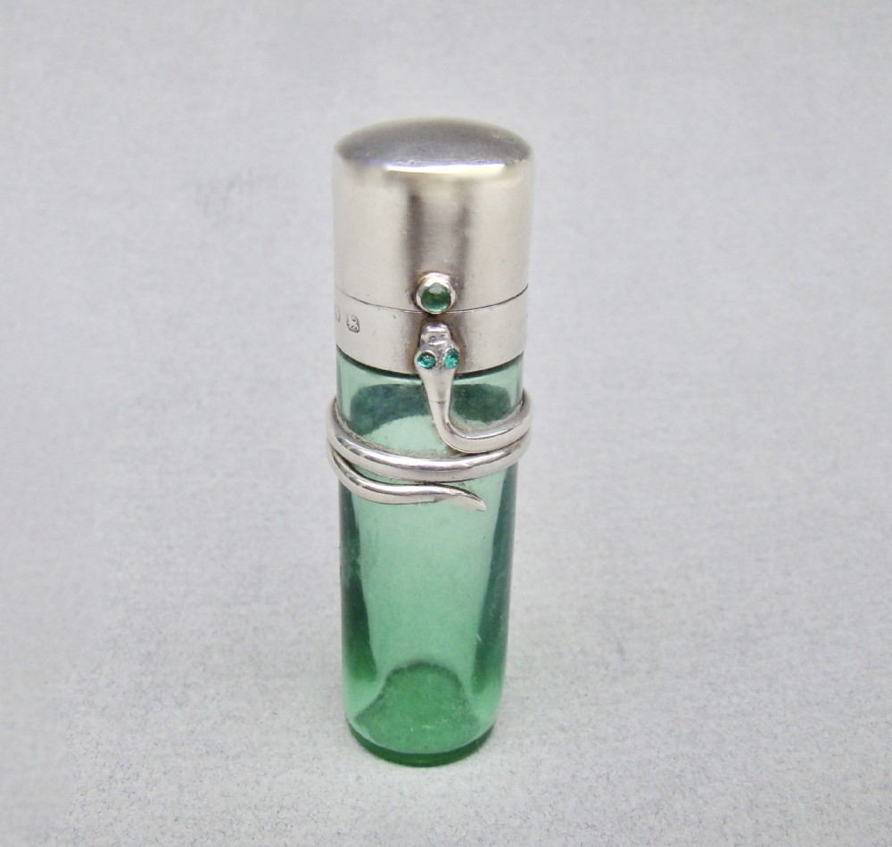 rare victorian silver snake scent bottle by levi salaman birmingham 1897