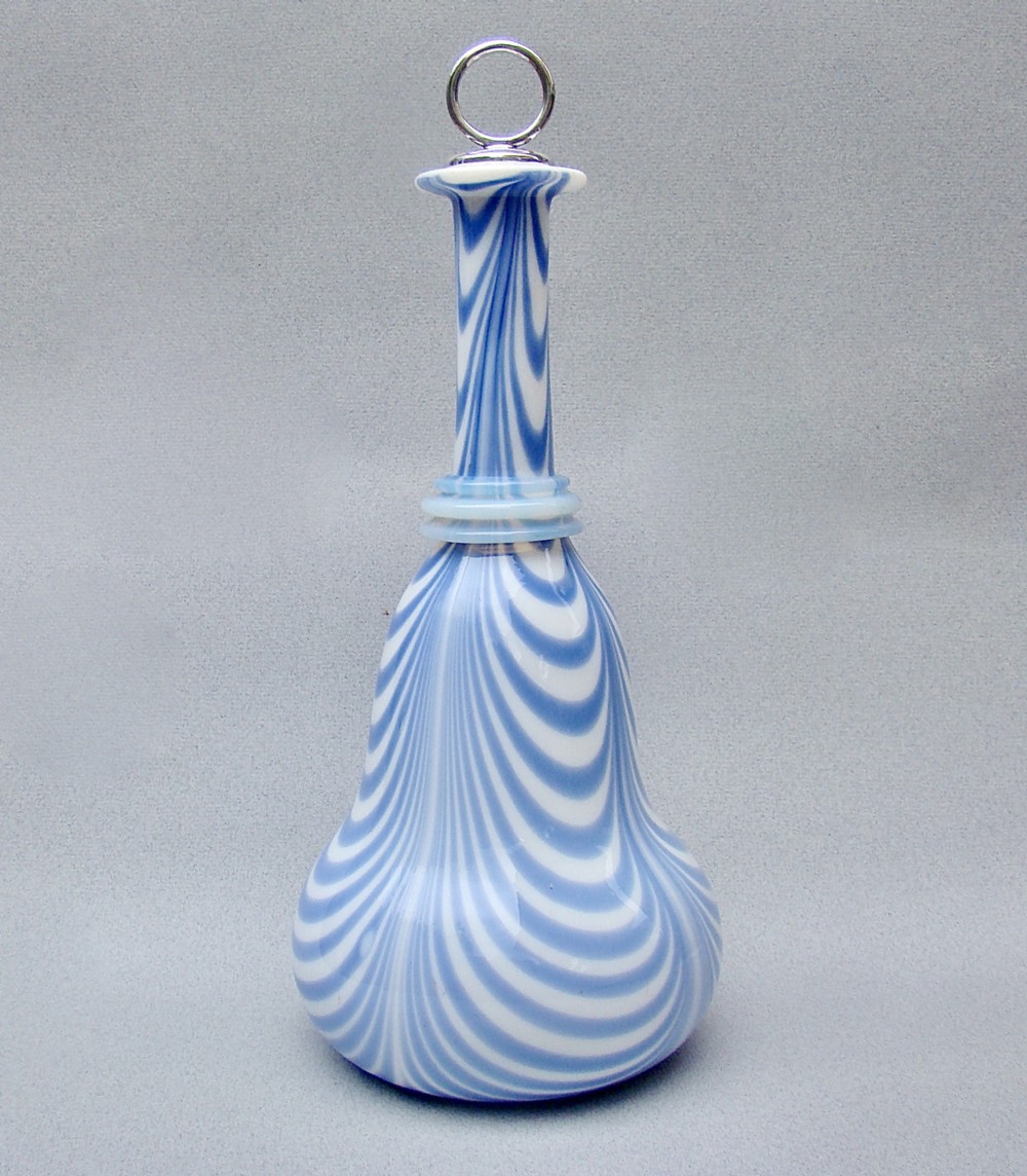rare and fabulous victorian nailsea glass and old sheffield plate wine carafe circa 1840