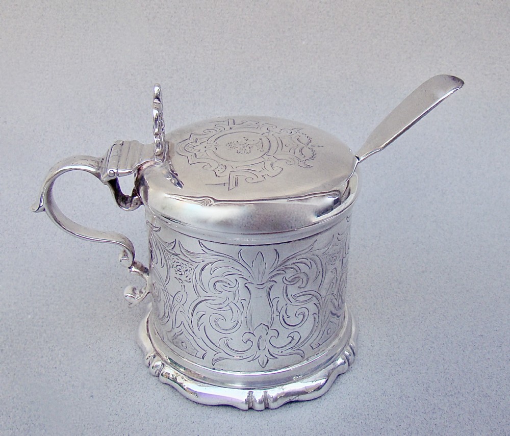 fabulous victorian silver mustard pot by charles george fox london 1850