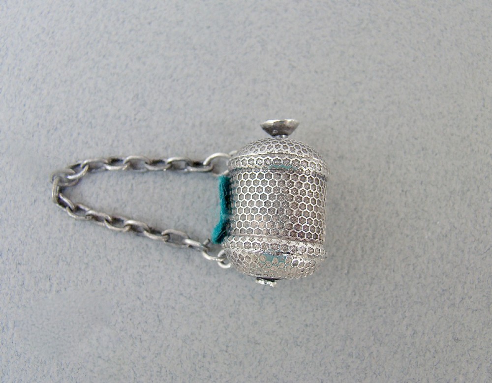 delightful georgian silver drumshaped tape measure circa 1820