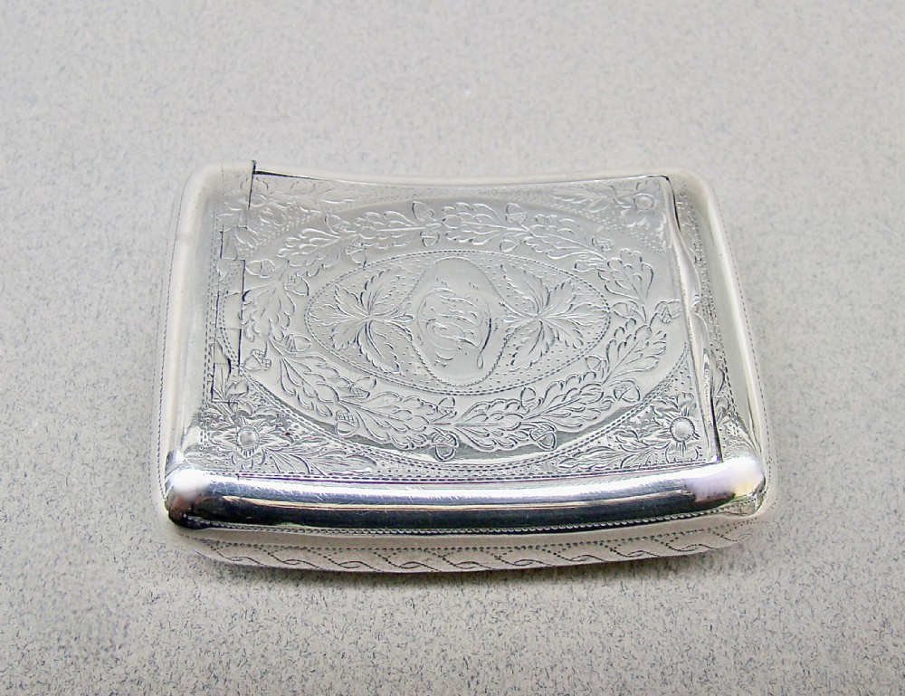 exquisite georgian silver snuff box by joseph willmore birmingham 1812
